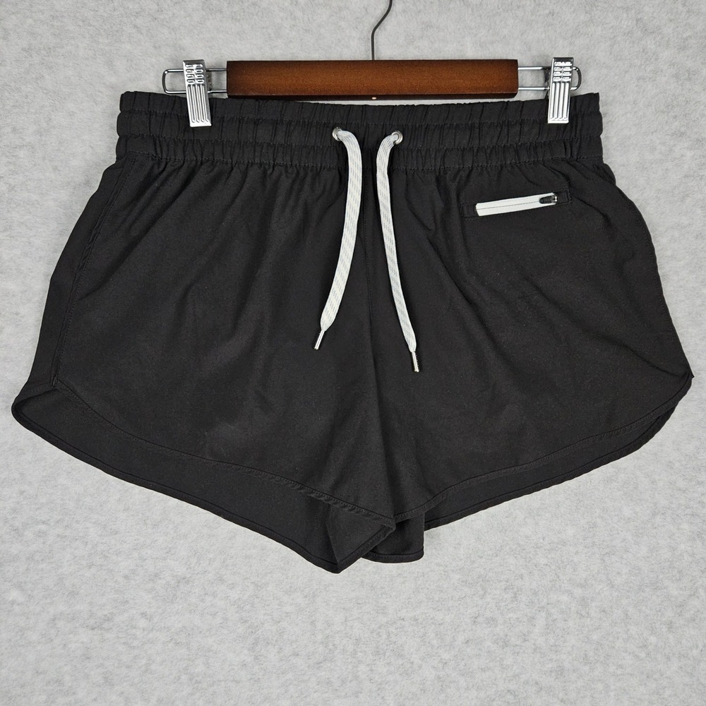 Vuori Women's Medium Black Shorts Clementine Running Athletic VW3004 Activewear